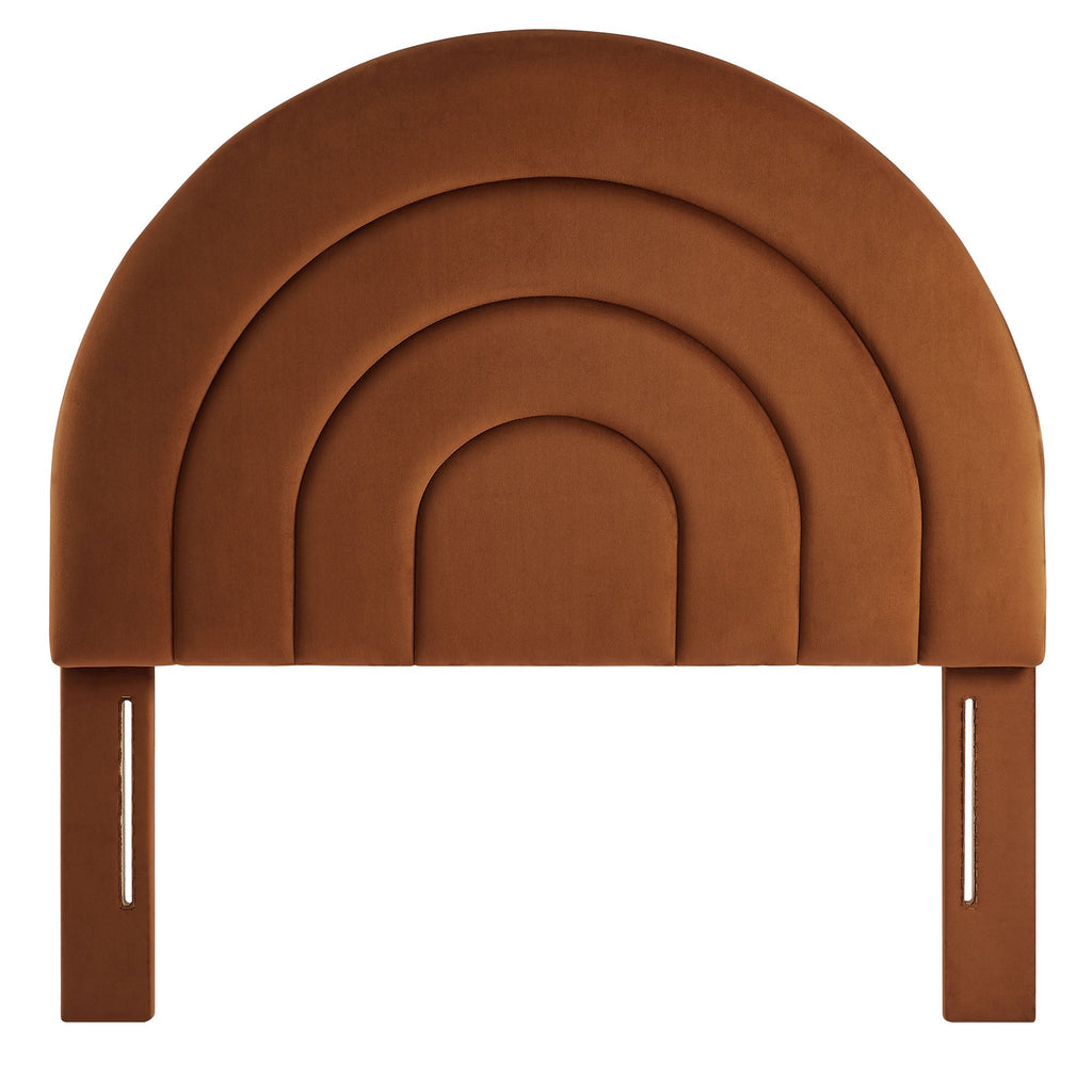 Solana Arched Performance Velvet Headboard