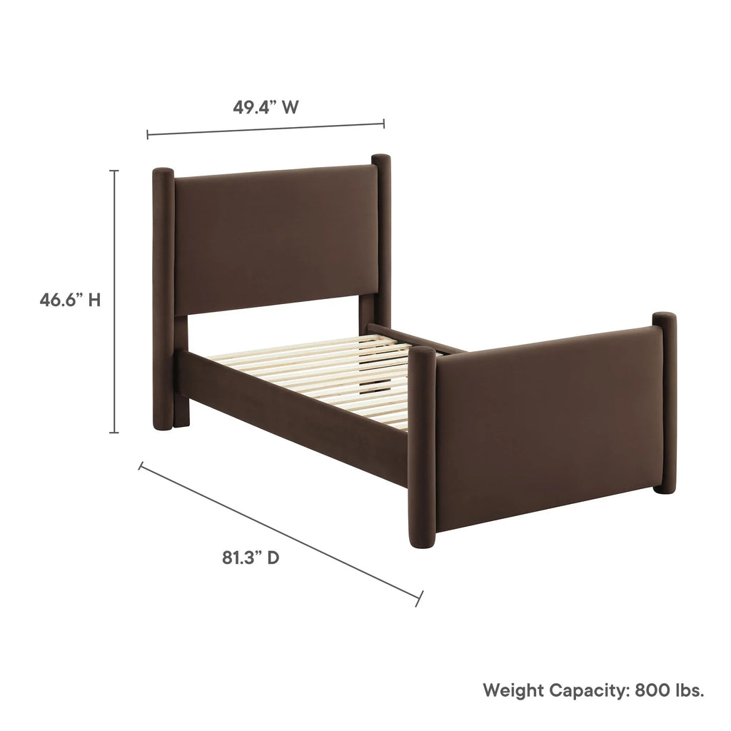 Rael Performance Velvet Platform Bed