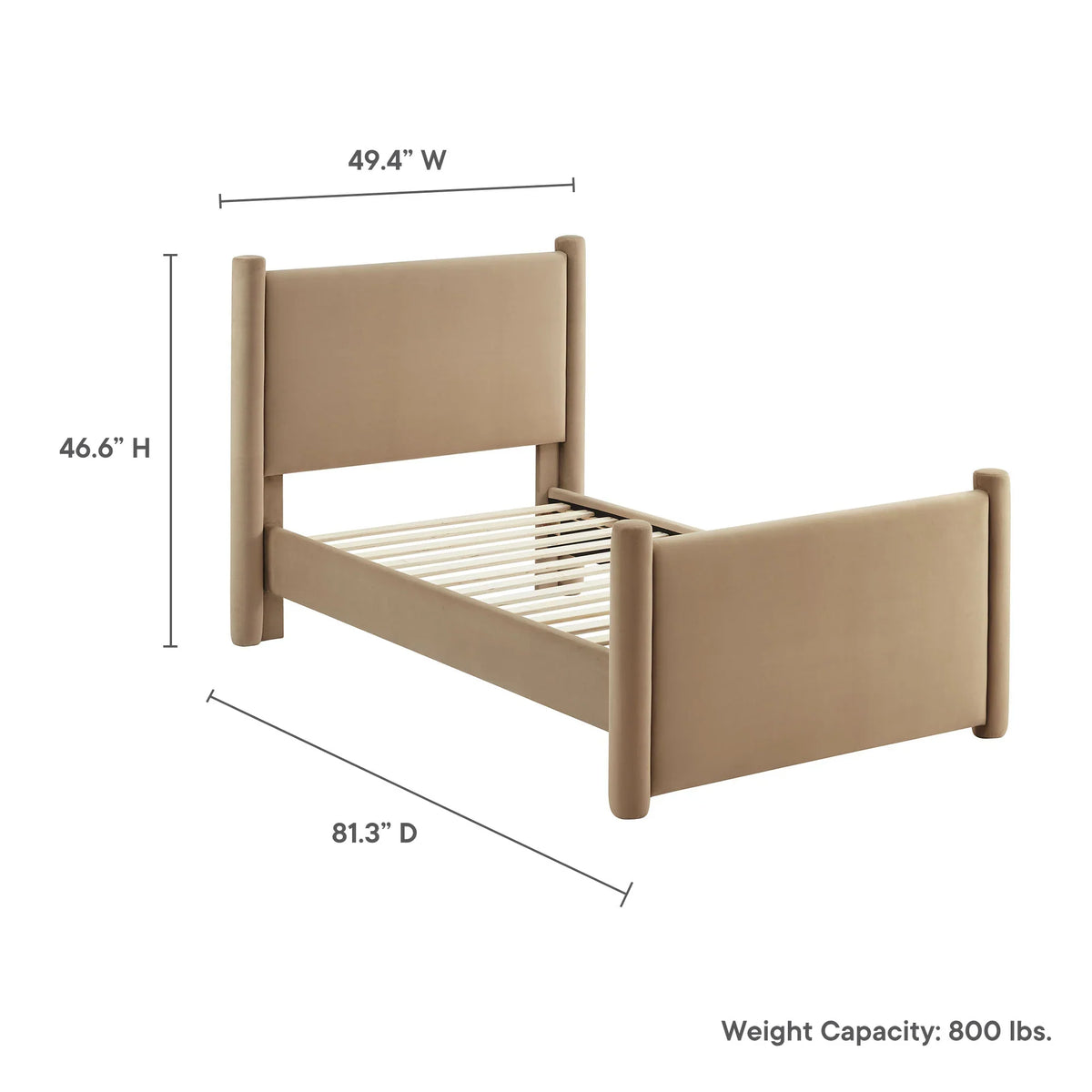Rael Performance Velvet Platform Bed