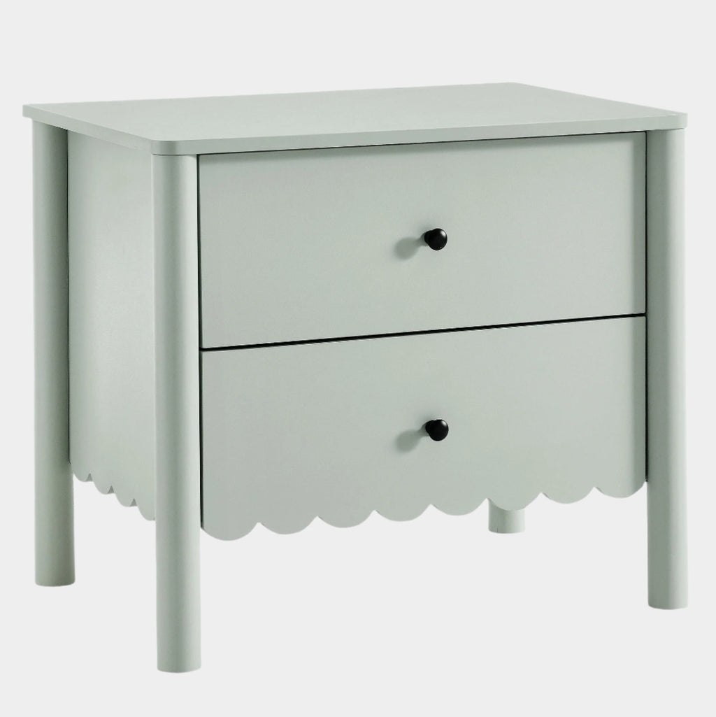 Emmeline Scalloped 2-Drawer Nightstand