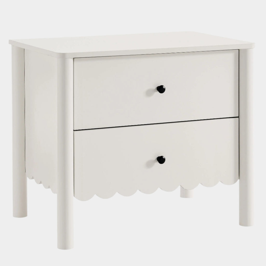 Emmeline Scalloped 2-Drawer Nightstand