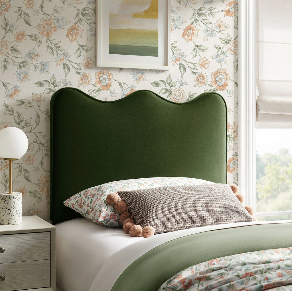 Athena Stain-Resistant Performance Velvet Twin Size Headboard