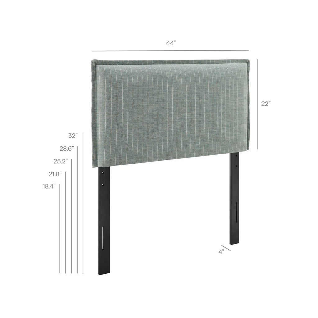 Camille Striped Linen Blend Queen Size Headboard