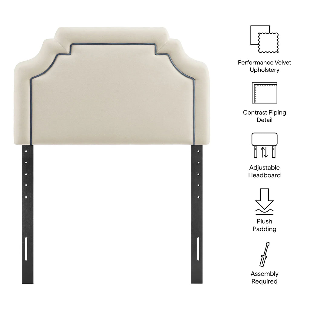 Magnolia Stain-Resistant Performance Velvet Queen Size Headboard