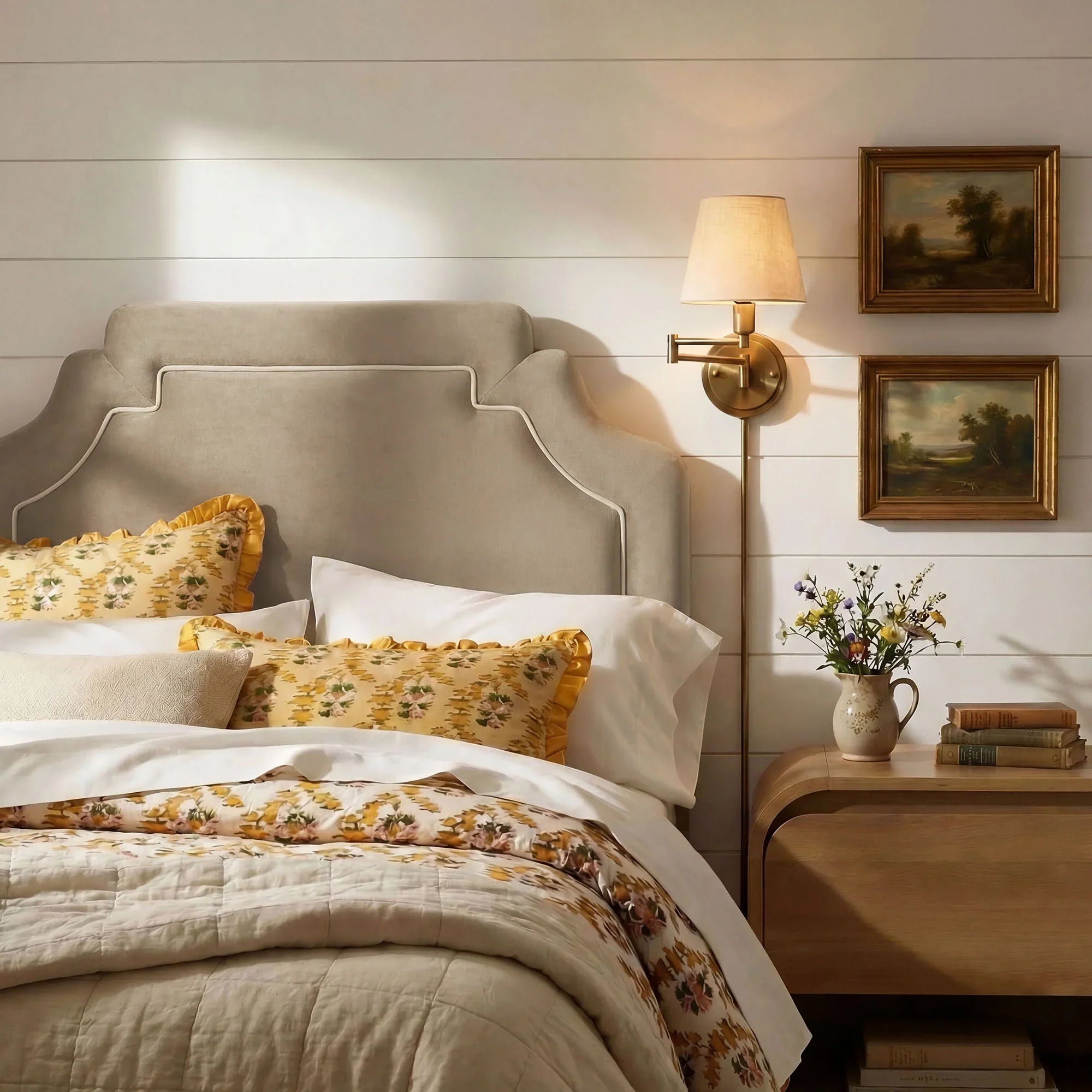 Magnolia Stain-Resistant Performance Velvet Queen Size Headboard