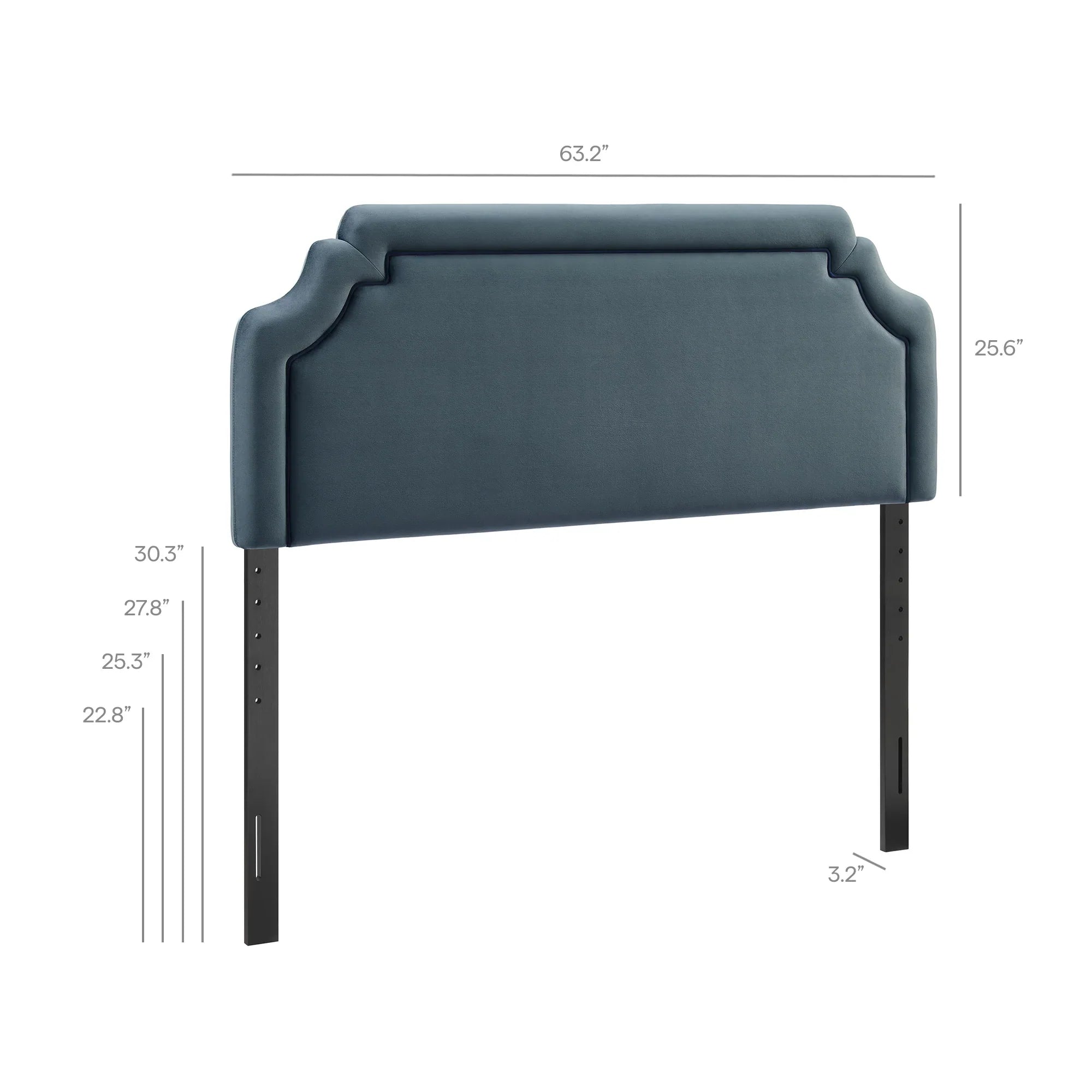Magnolia Stain-Resistant Performance Velvet Queen Size Headboard