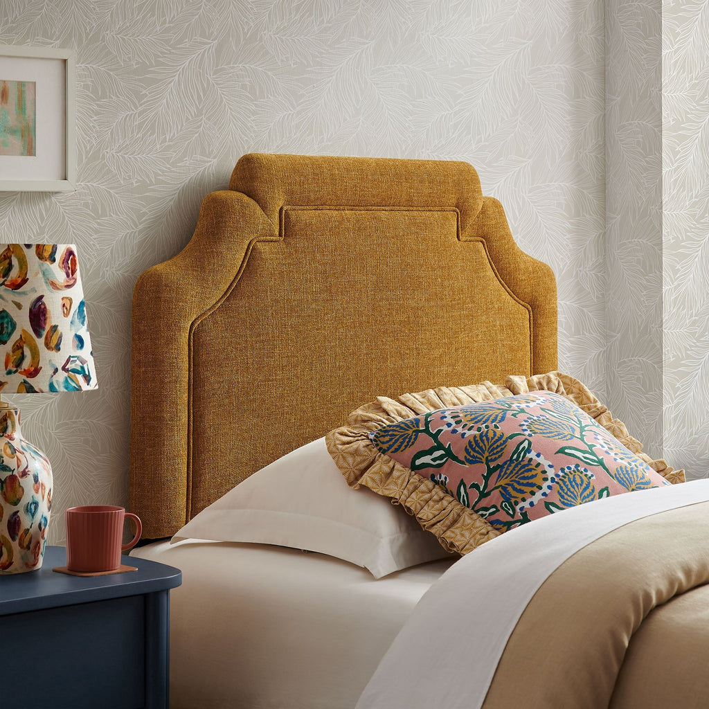 Magnolia Upholstered Fabric Queen Size Headboard