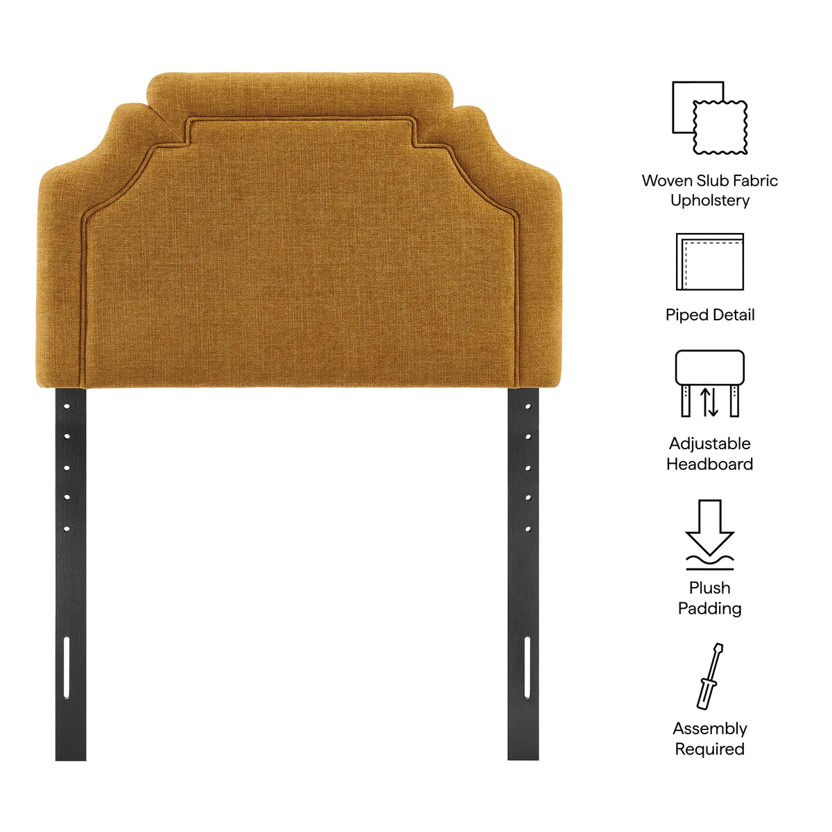 Magnolia Upholstered Fabric Queen Size Headboard