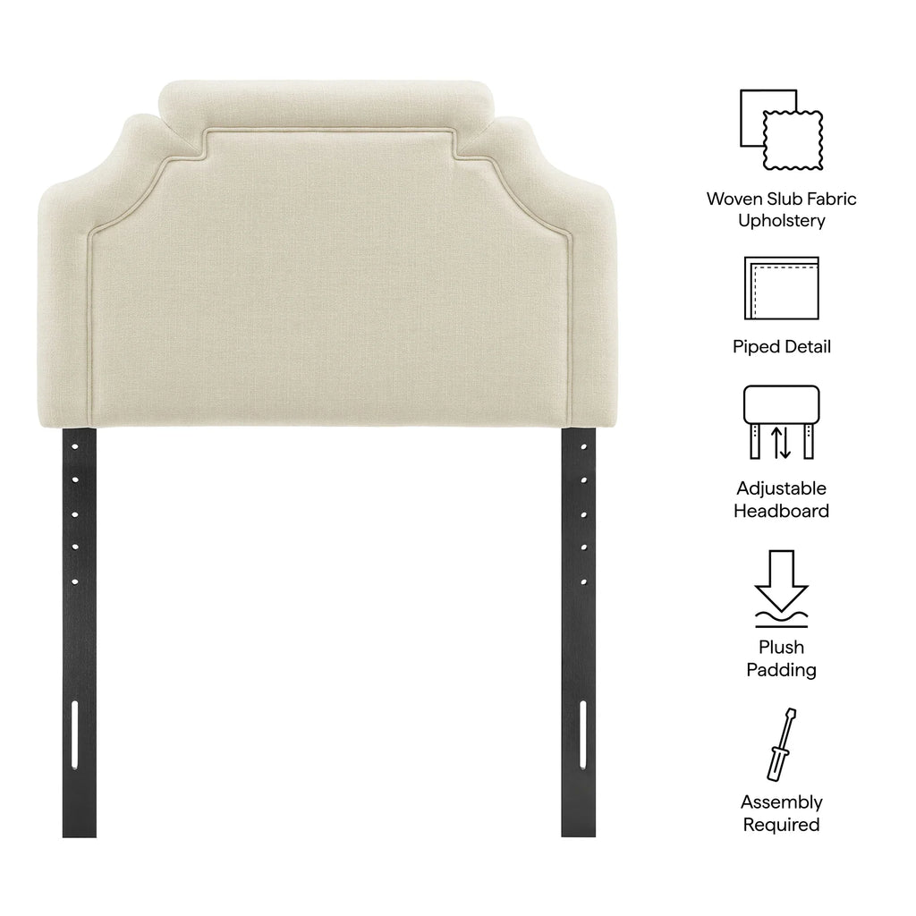 Magnolia Upholstered Fabric Queen Size Headboard