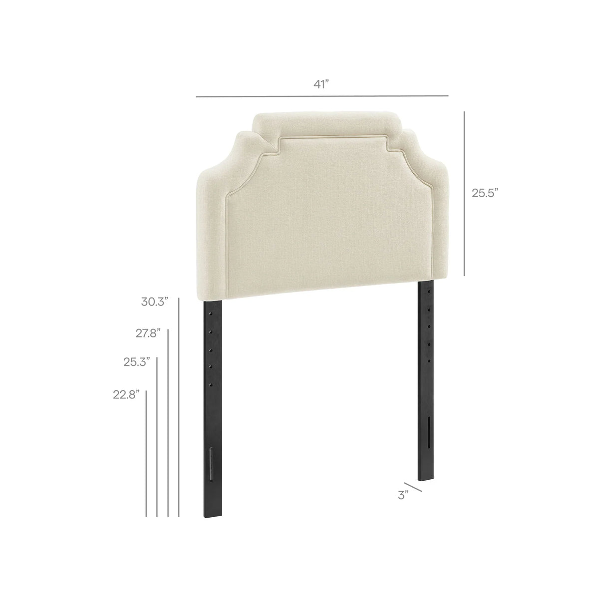 Magnolia Upholstered Fabric Queen Size Headboard