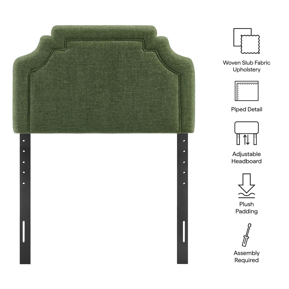 Magnolia Upholstered Fabric Queen Size Headboard