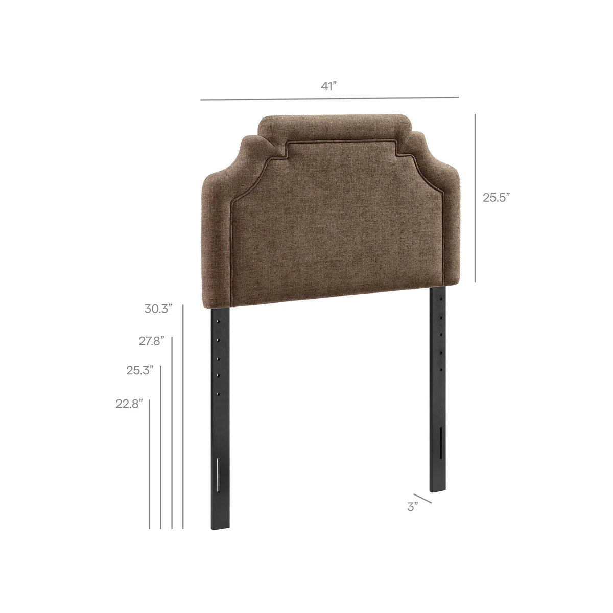 Magnolia Upholstered Fabric Queen Size Headboard