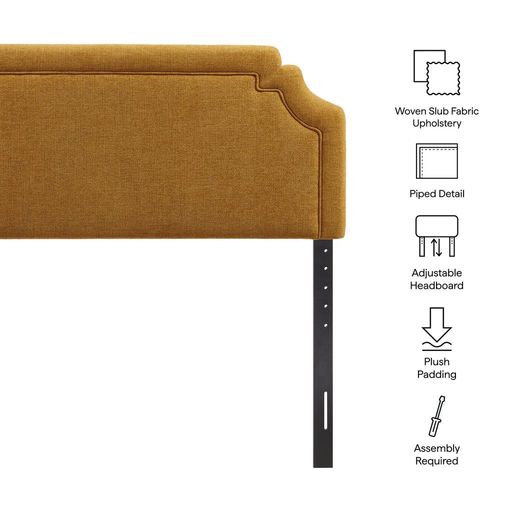Magnolia Upholstered Fabric Queen Size Headboard