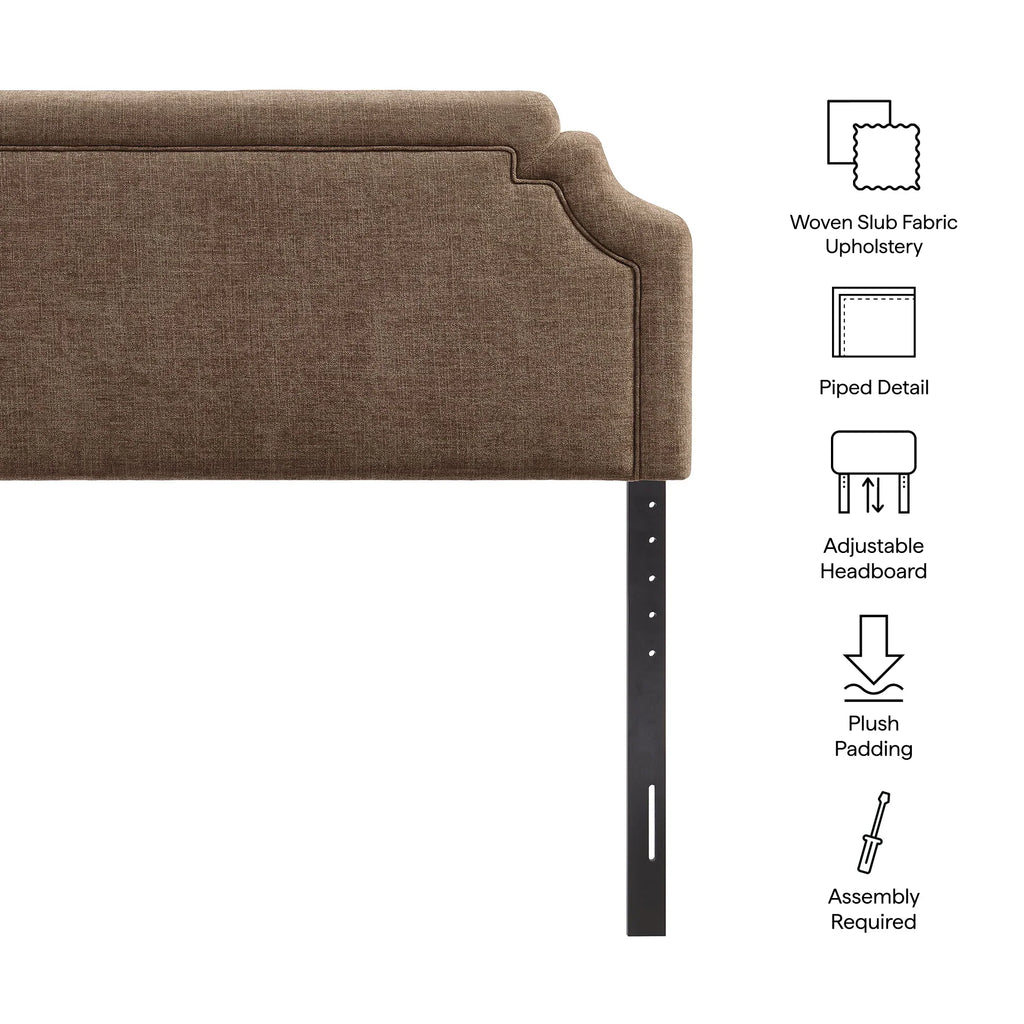 Magnolia Upholstered Fabric Queen Size Headboard