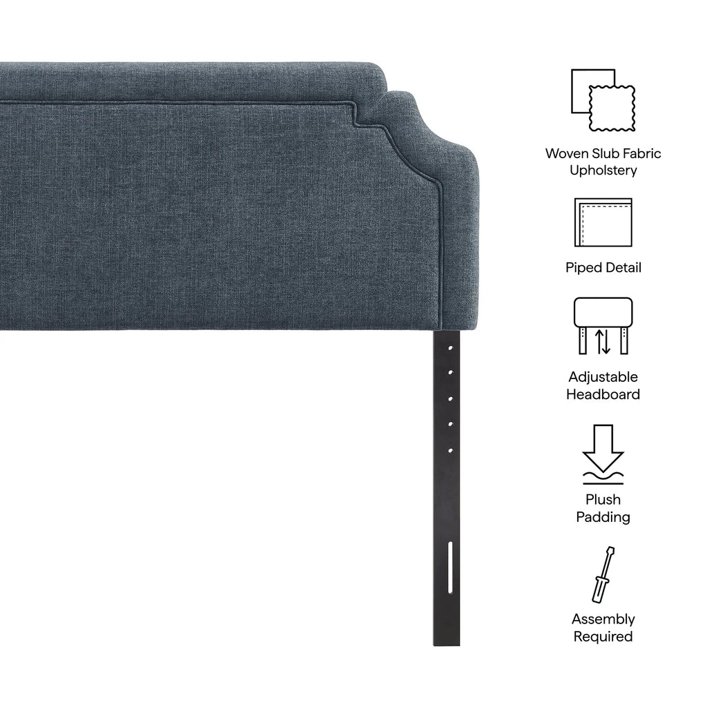 Magnolia Upholstered Fabric Queen Size Headboard