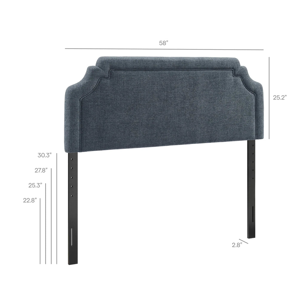 Magnolia Upholstered Fabric Queen Size Headboard