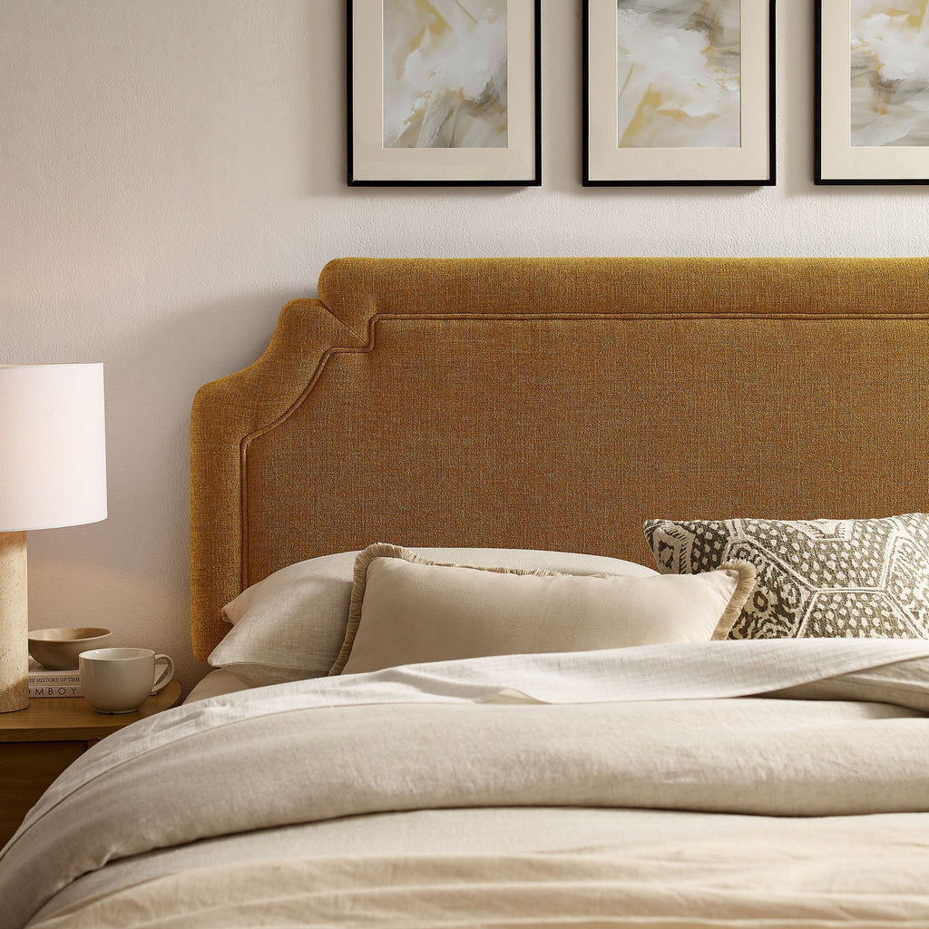 Magnolia Upholstered Fabric Queen Size Headboard
