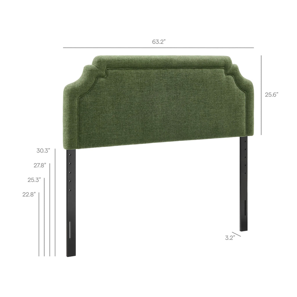 Magnolia Upholstered Fabric Queen Size Headboard