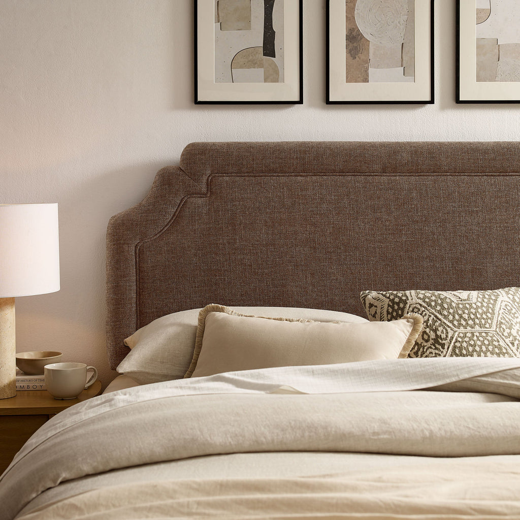 Magnolia Upholstered Fabric Queen Size Headboard