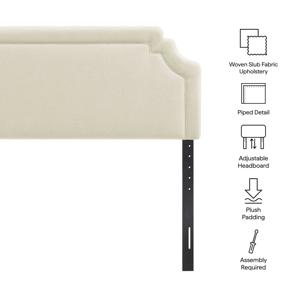 Magnolia Upholstered Fabric Queen Size Headboard