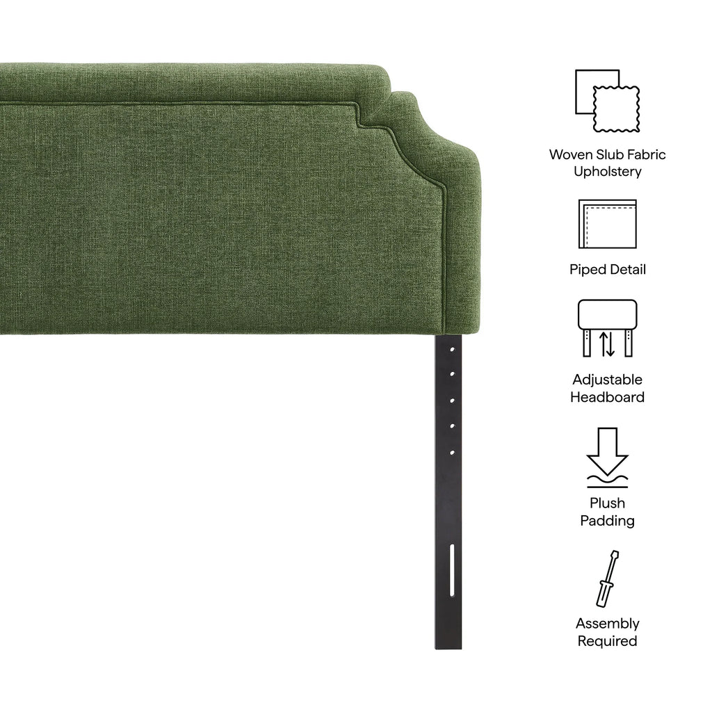Magnolia Upholstered Fabric Queen Size Headboard