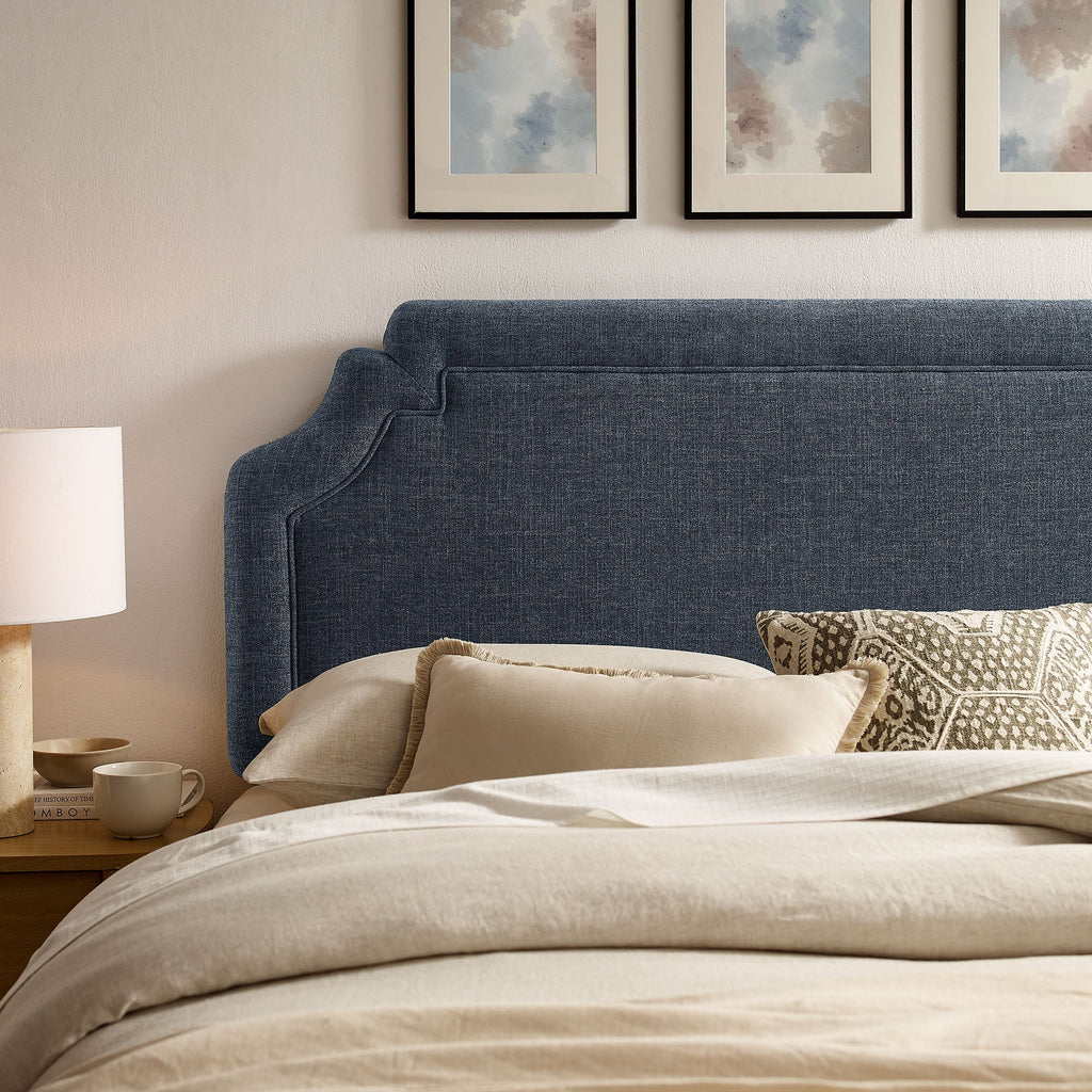 Magnolia Upholstered Fabric Queen Size Headboard