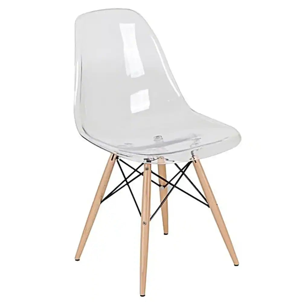 Eames Eiffel Molded Plastic Kids Chair - Wooden Legs