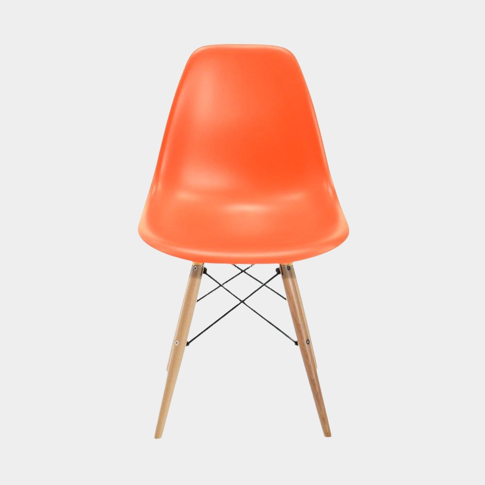 Eames Eiffel Molded Plastic Kids Chair - Wooden Legs