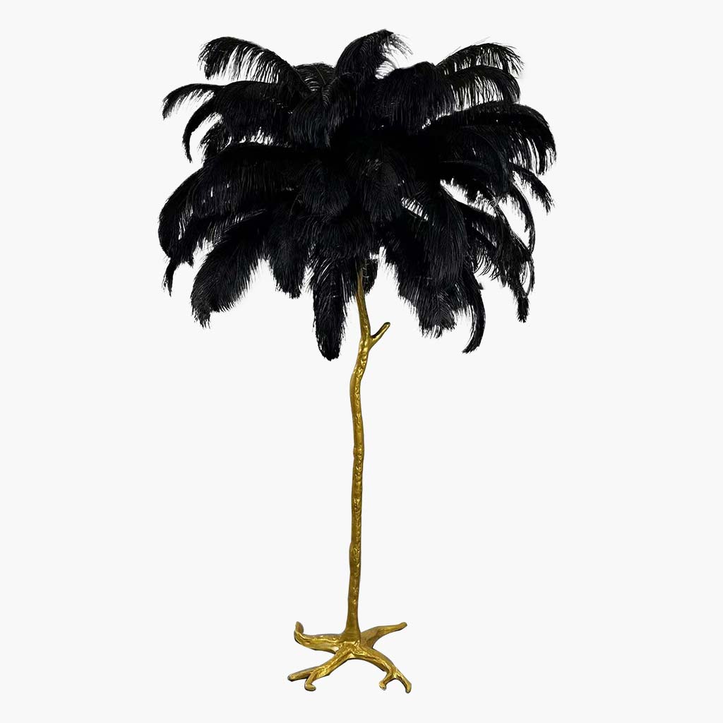 Ostrich Feather Floor Lamp