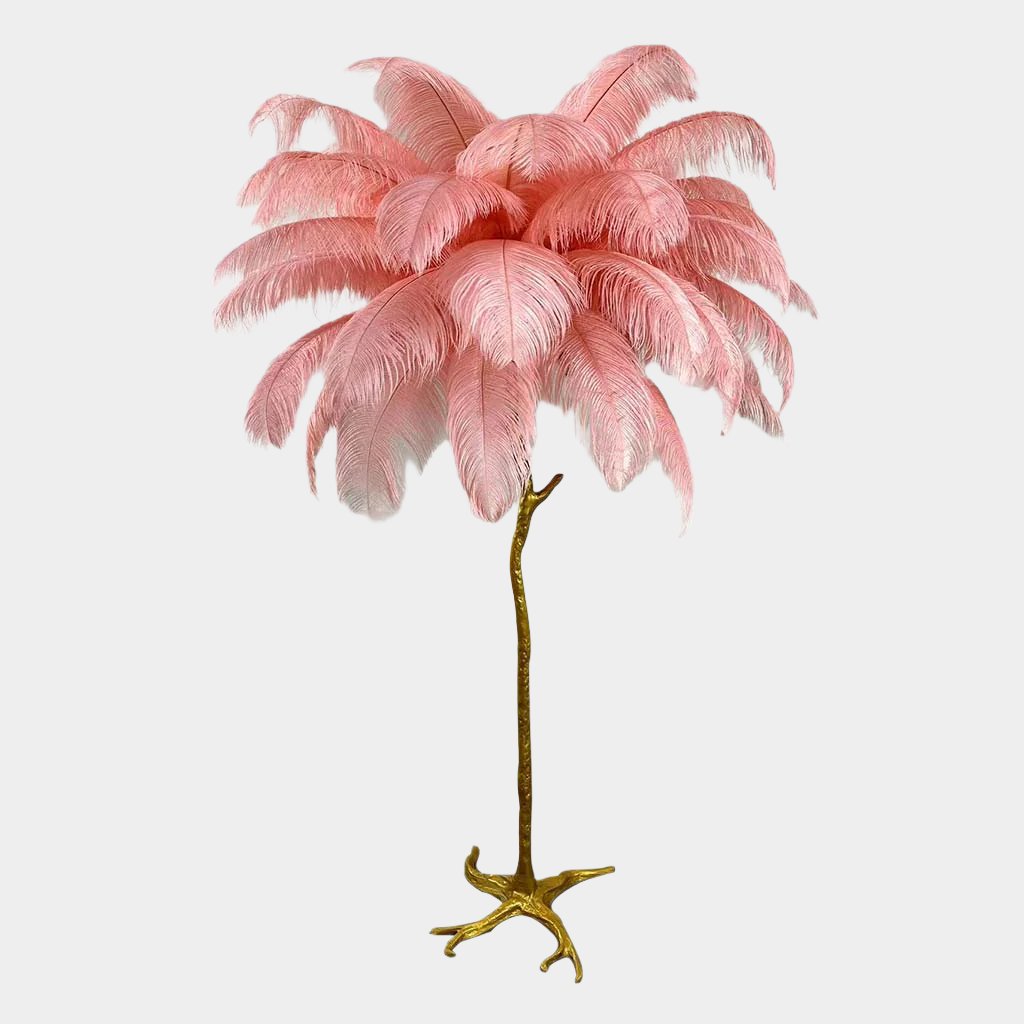 Ostrich Feather Floor Lamp