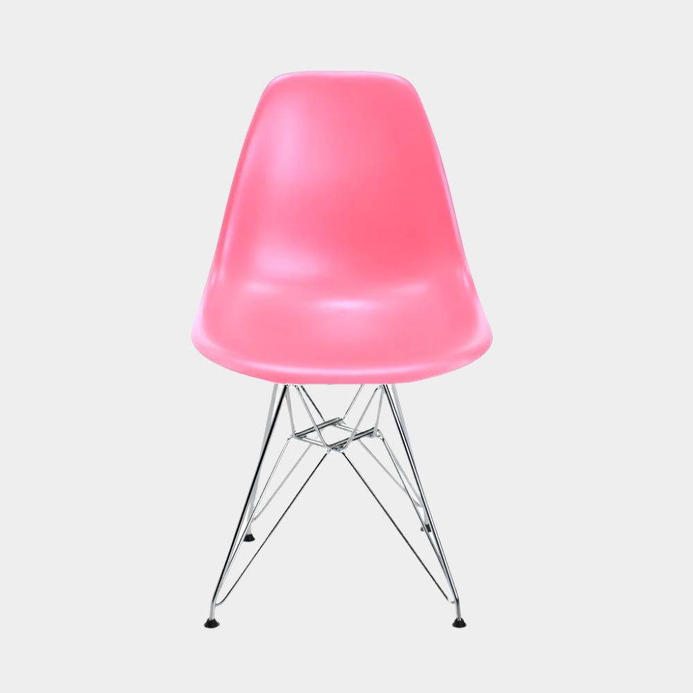 Eames Eiffel Molded Plastic Kids Chair - Chrome legs