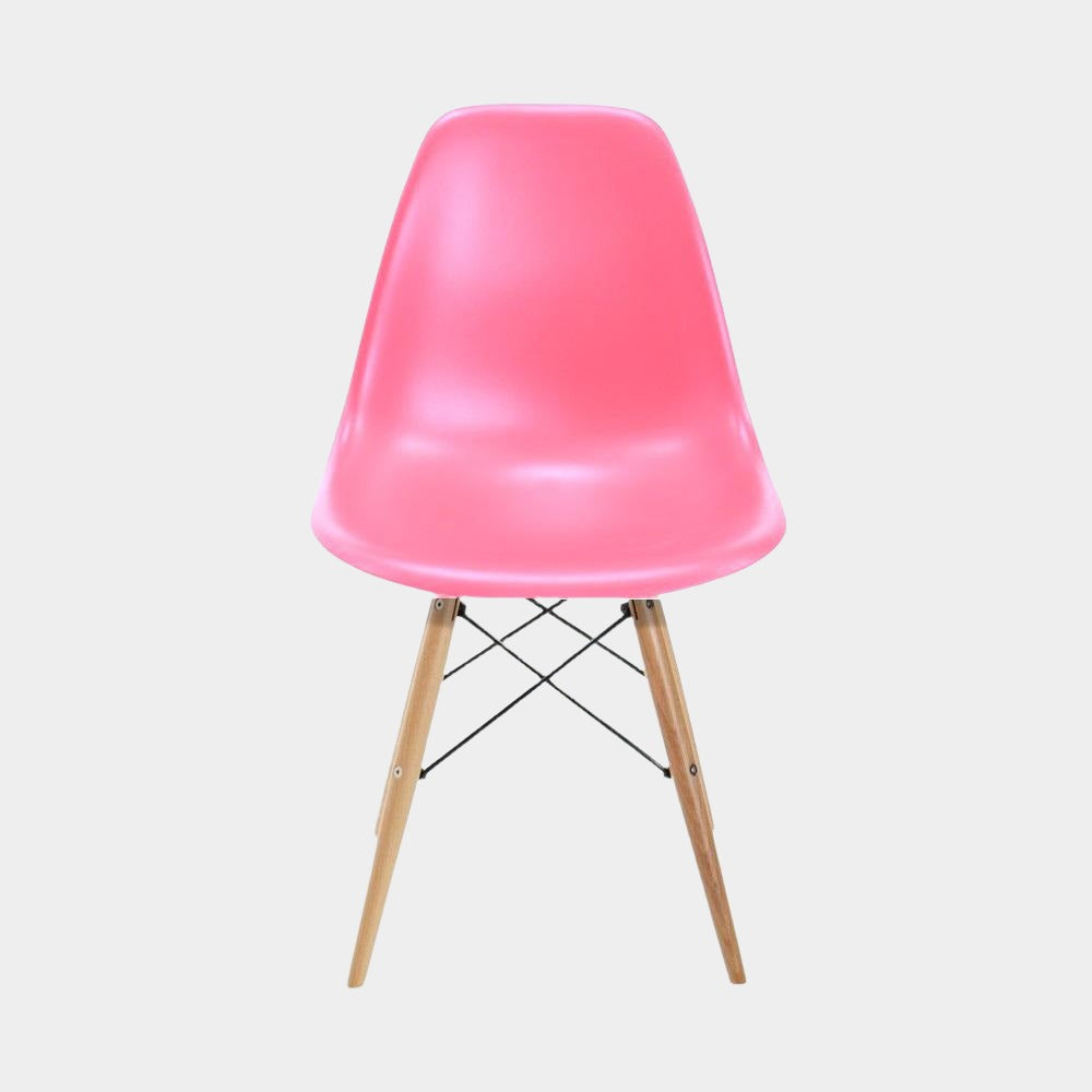 Eames Eiffel Molded Plastic Kids Chair - Wooden Legs