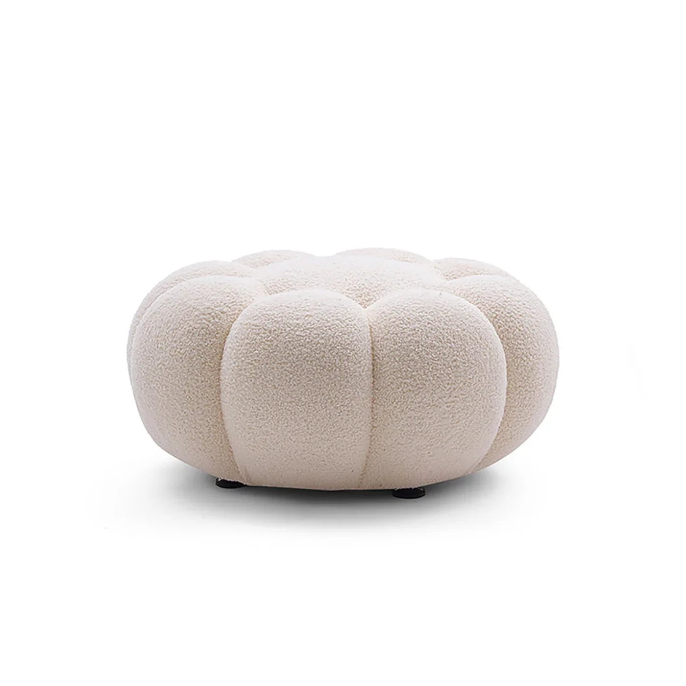 Pumpkin Boucle Ottoman