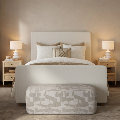 Bristol Park Ivory Contract-Grade Fabric Upholstered Bed