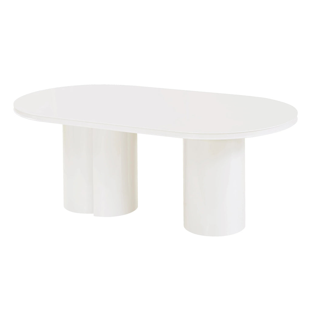 Elora 79" Lacquer Oval Dining Table
