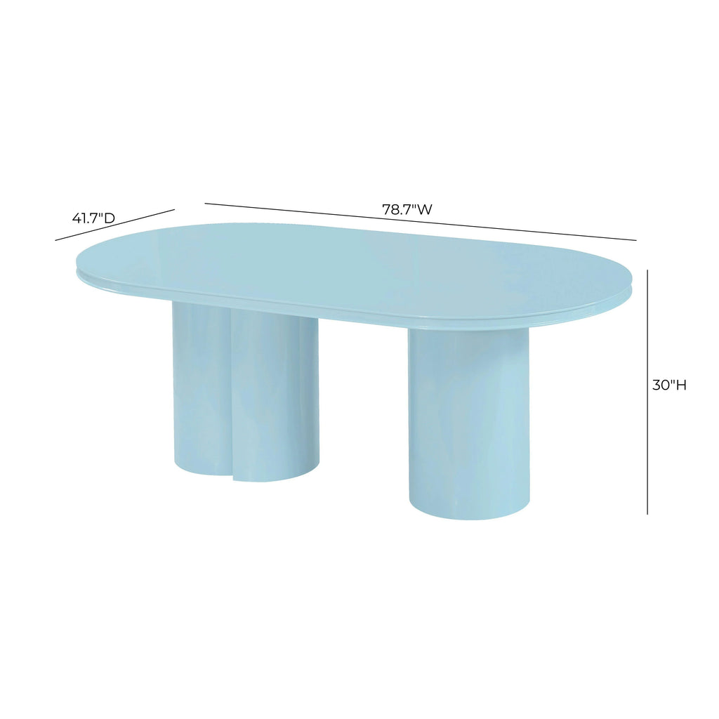 Elora 79" Lacquer Oval Dining Table