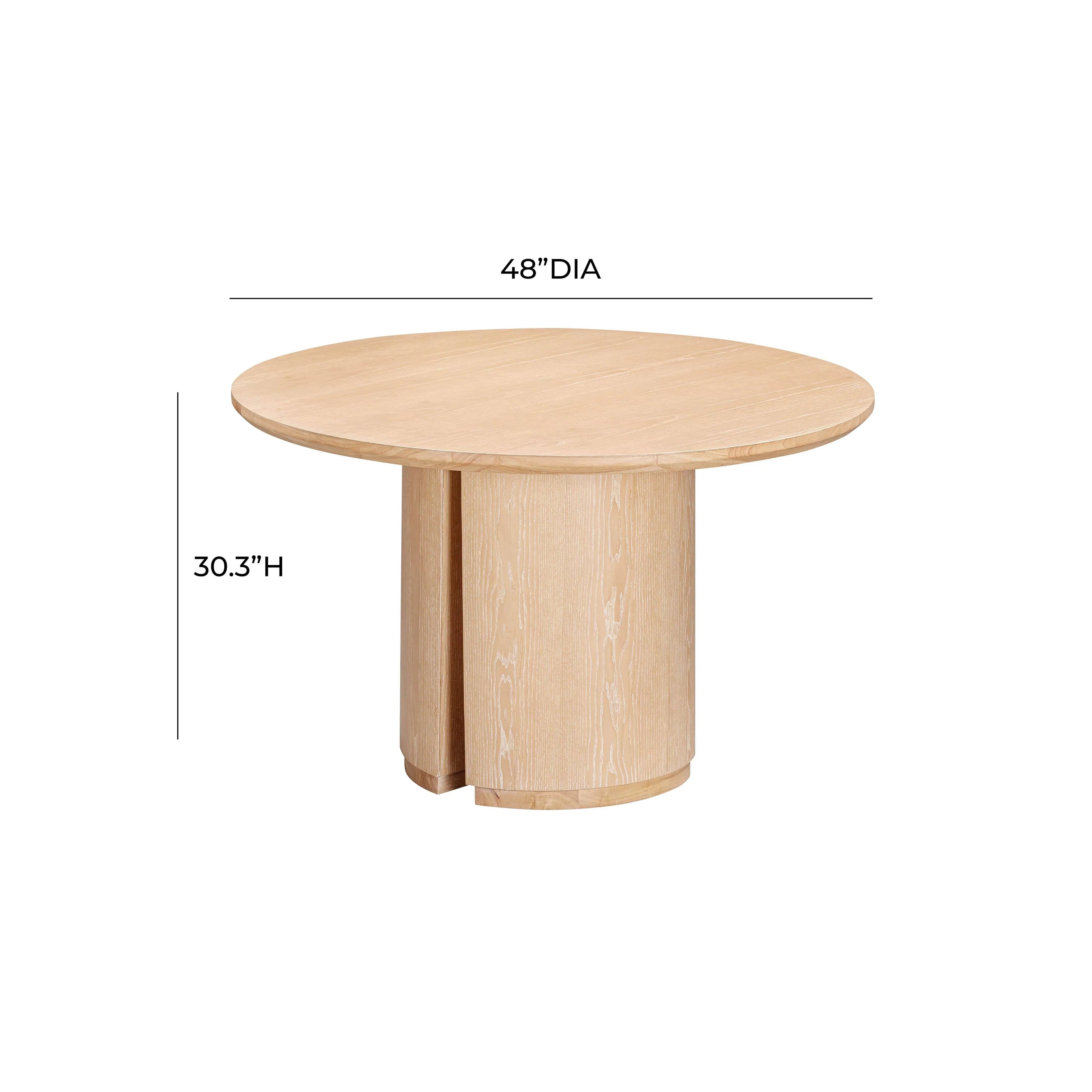 Marlow 48" Wood Round Dining Table
