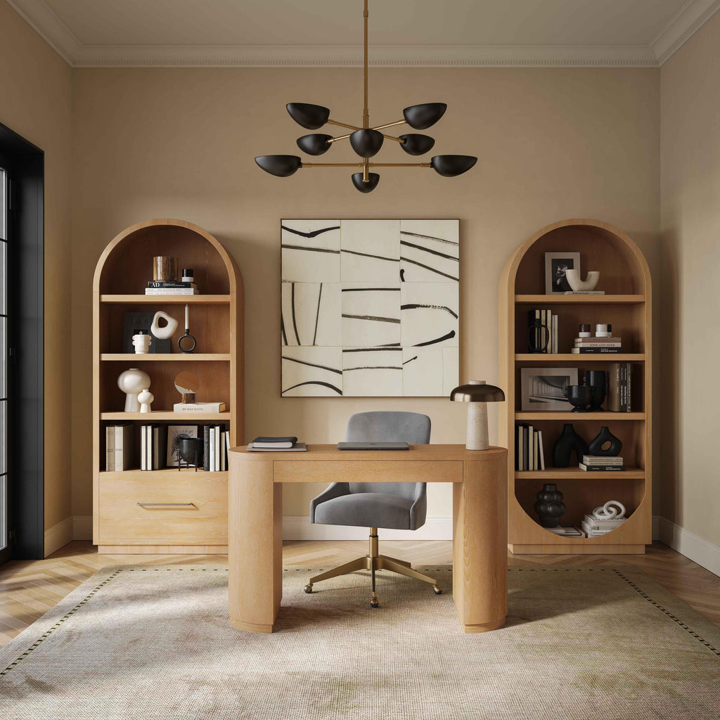 Marlow 52" Wood 2-Drawer Writing Desk