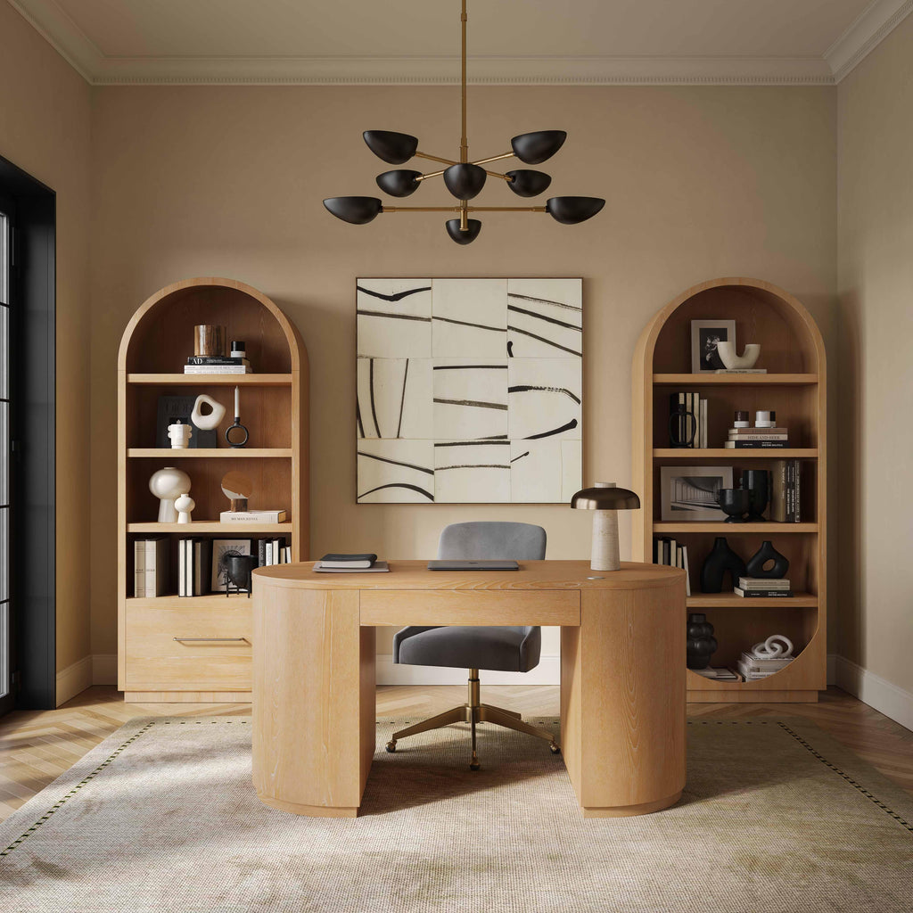 Marlow Wood Bookcase With File Drawer