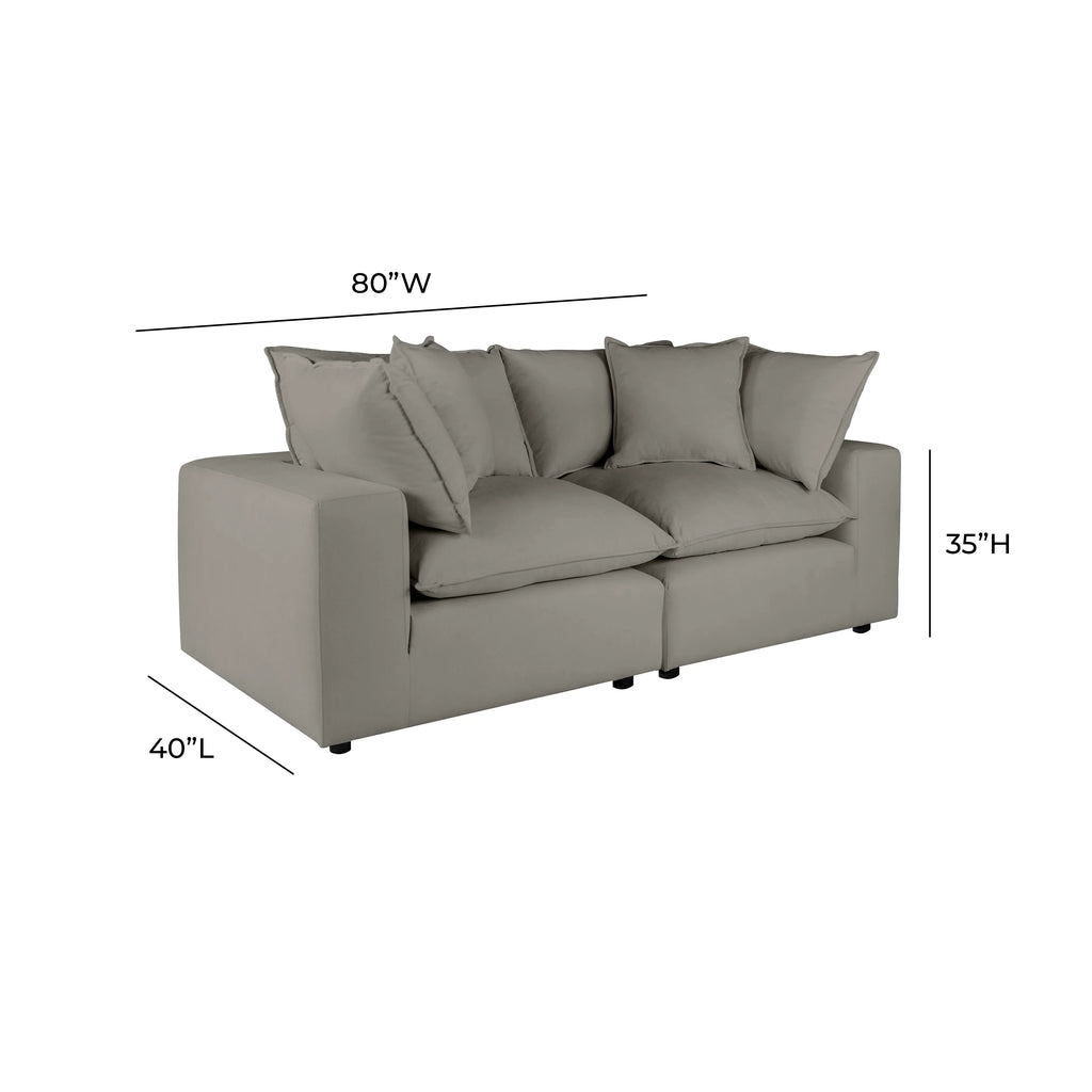 Cali 80" Modular Loveseat