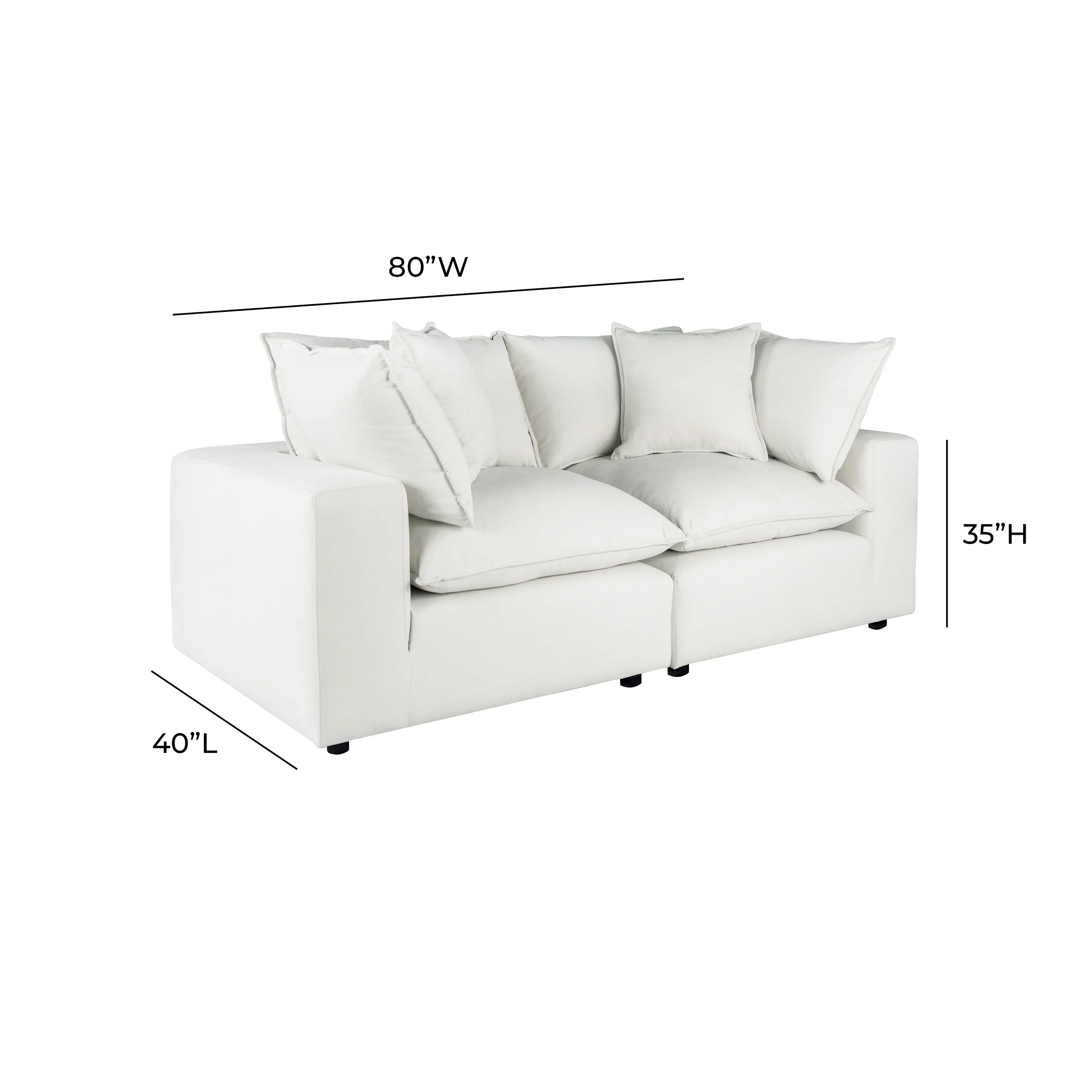 Cali 80" Modular Loveseat