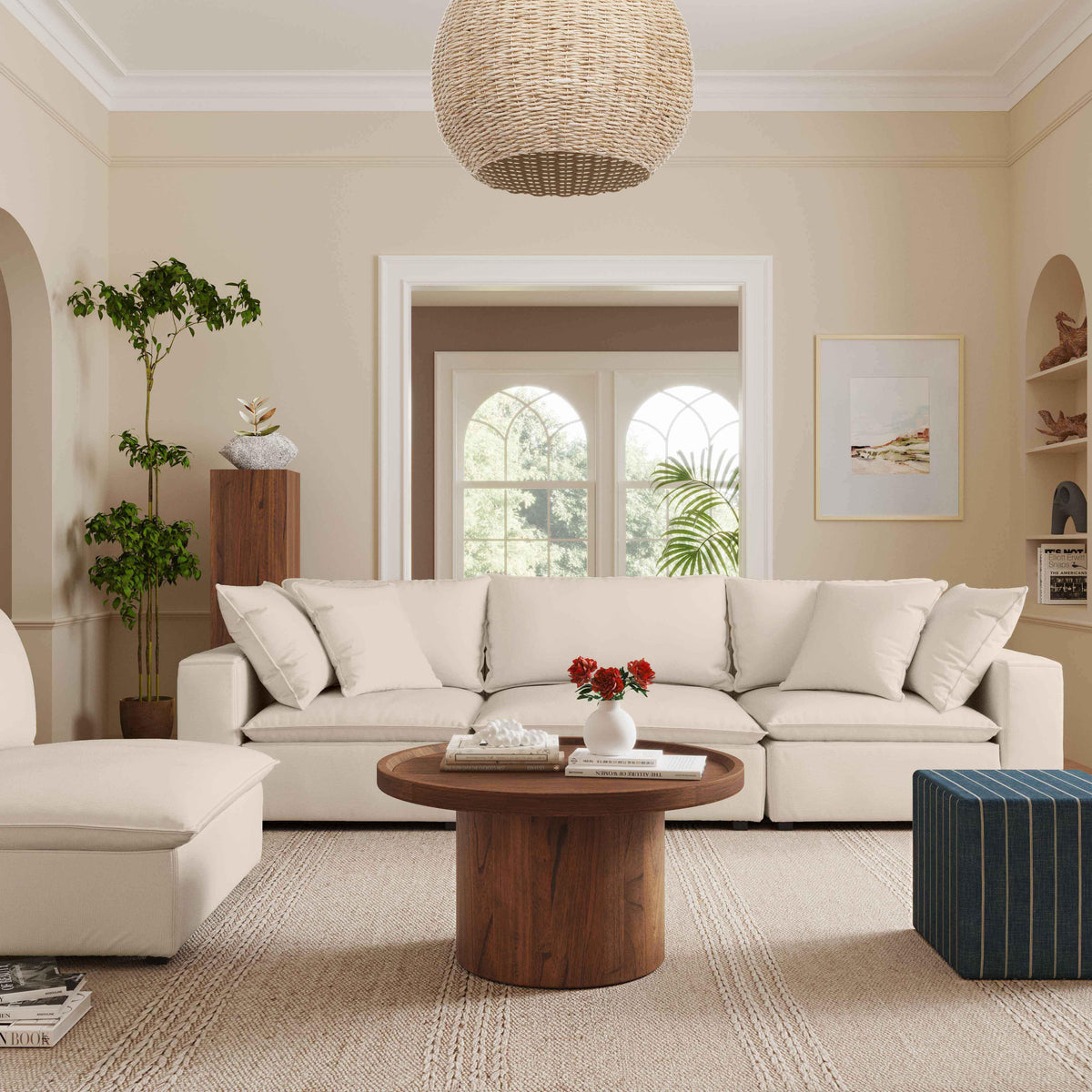 Cali 120" Performance Fabric Modular Sofa