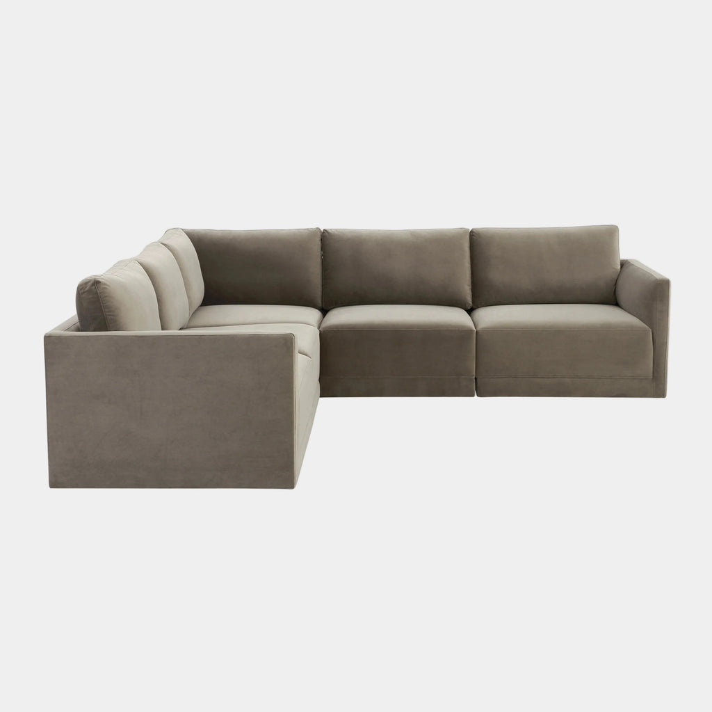 Willow 5-Piece Performance Velvet Modular L Sectional