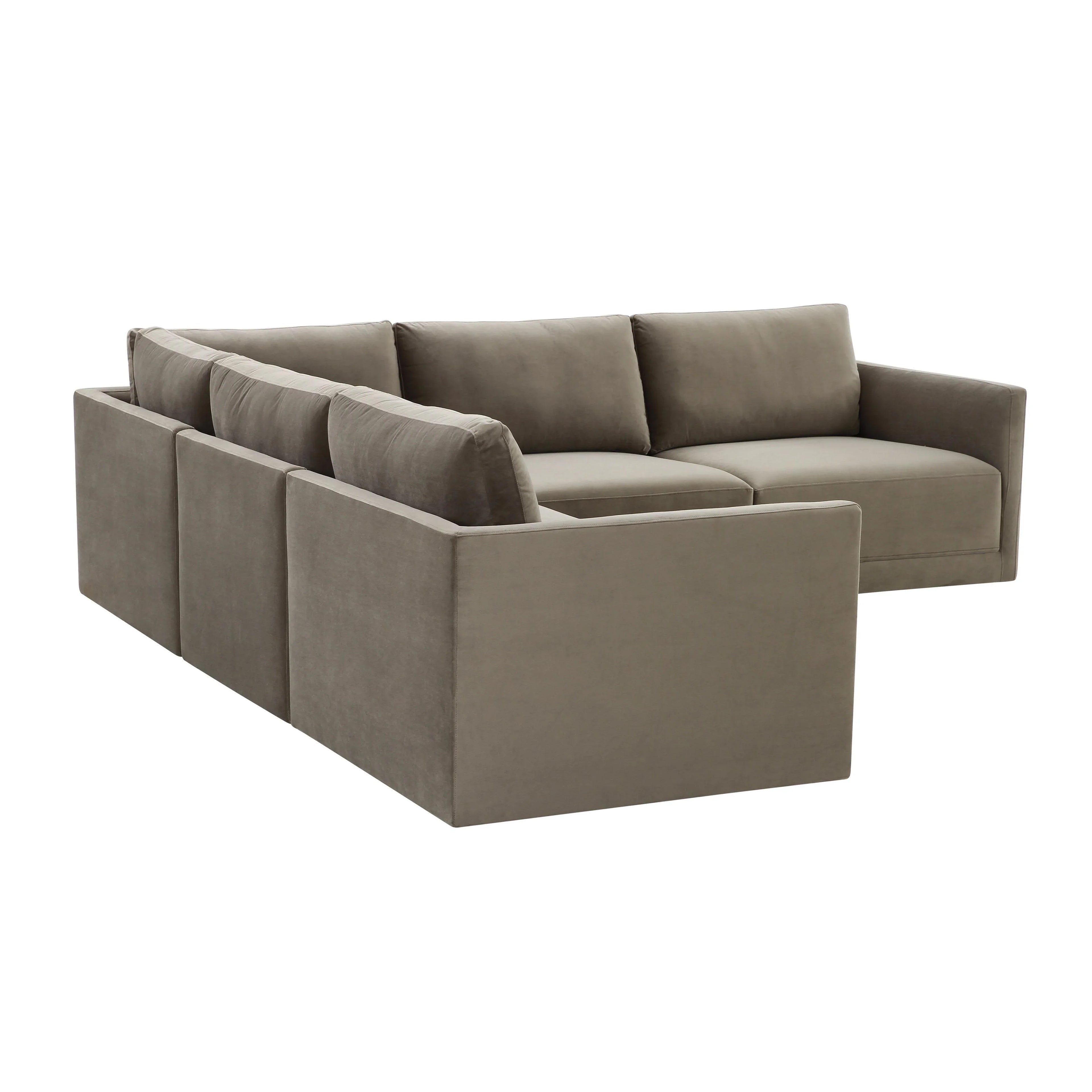Willow 5-Piece Performance Velvet Modular L Sectional