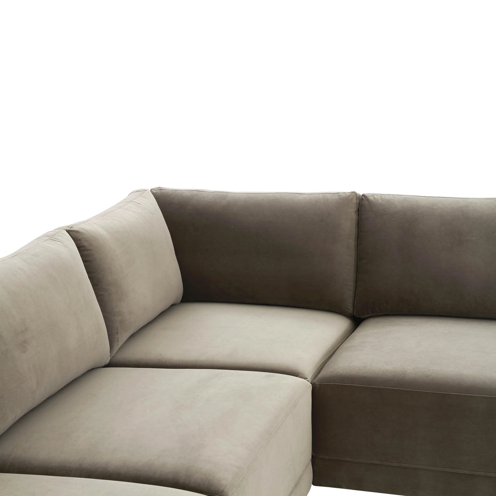 Willow 5-Piece Performance Velvet Modular L Sectional