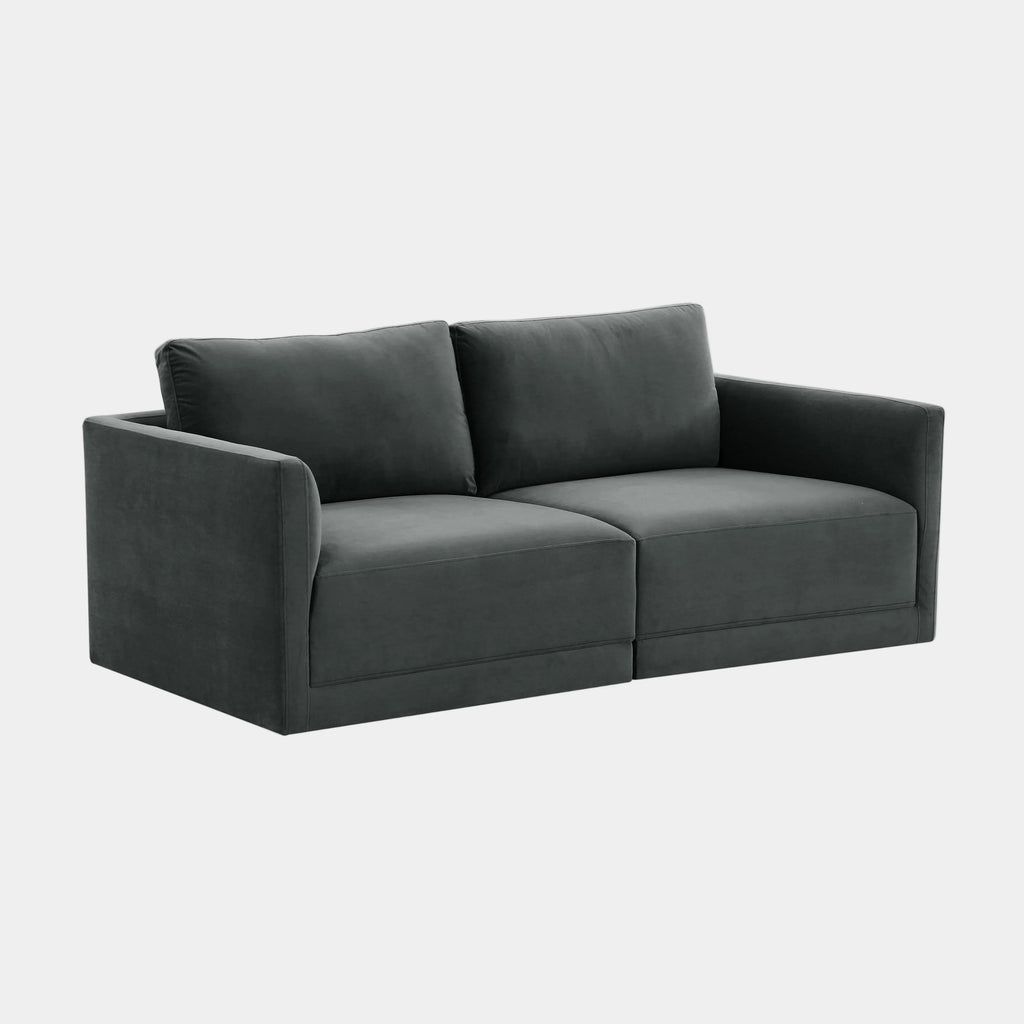Willow 74" Performance Velvet Modular Loveseat