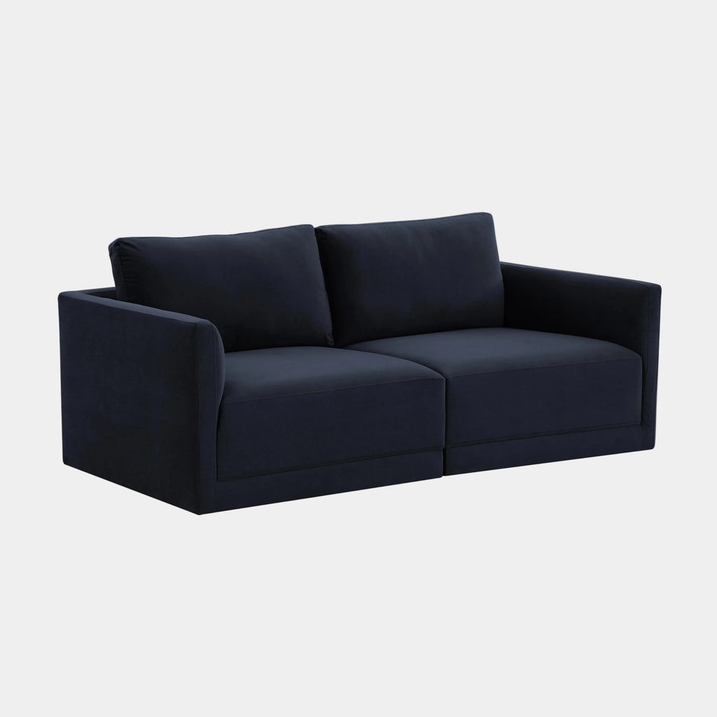 Willow 74" Performance Velvet Modular Loveseat