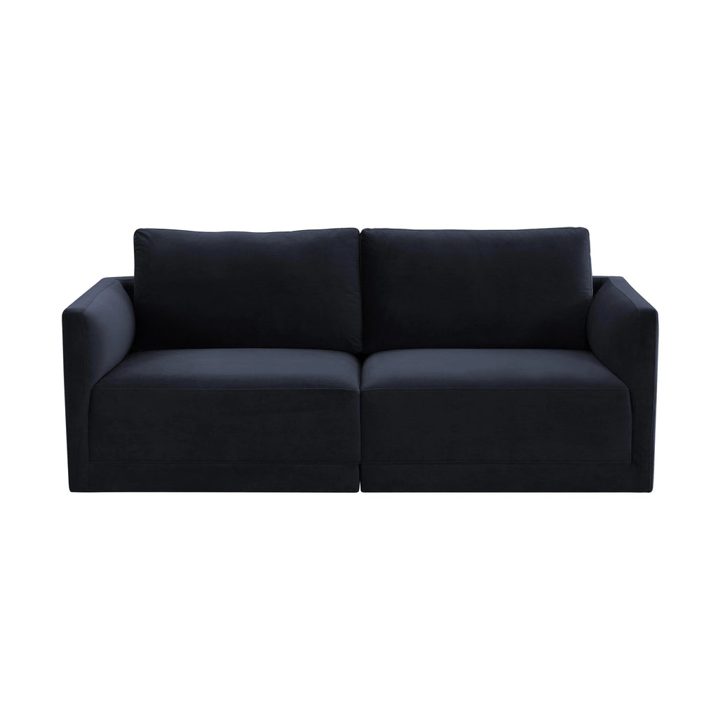 Willow 74" Performance Velvet Modular Loveseat