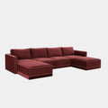 Willow 6-Piece Performance Velvet Modular U Sectional