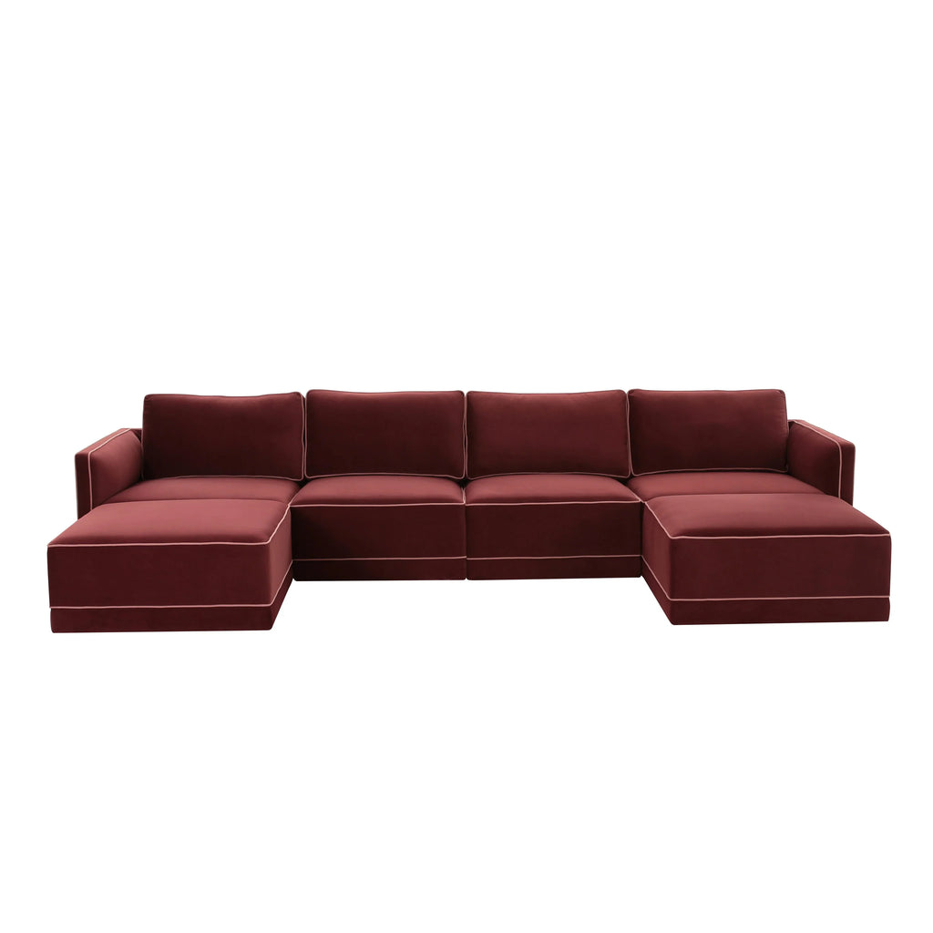 Willow 6-Piece Performance Velvet Modular U Sectional